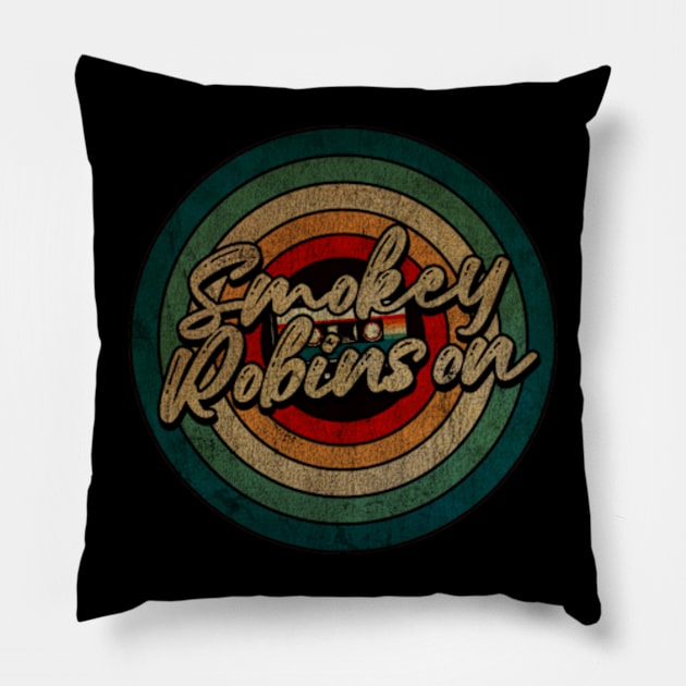 Smokey Robinson -   Vintage Circle kaset Pillow by WongKere Store