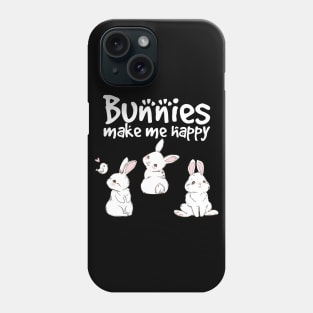 rabbits make me happy Phone Case