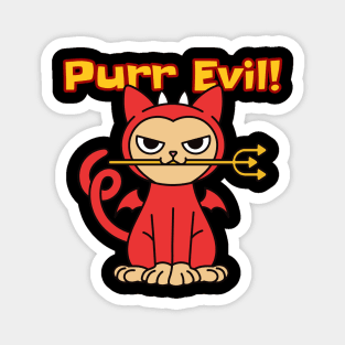 Evil Cat Funny Pure Evil LOL Magnet