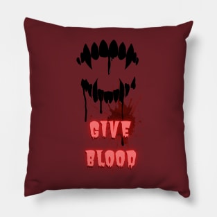 GIVE BLOOD - Bone Garden Poster Pillow