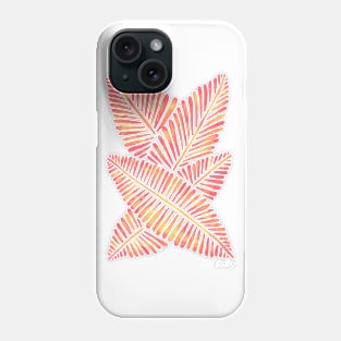 Pink Banana Leaves Phone Case