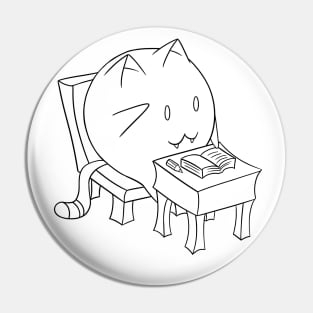 The cat and school Pin