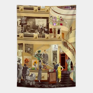 Art Deco Shopping Center (Boosted Color) Tapestry