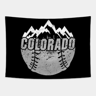 Colorado Baseball Rocky Mountains Tapestry