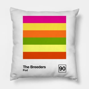 The Breeders / Minimalist Style Graphic Artwork Design Pillow