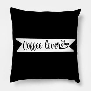 Coffee Lover - Retro Vintage Coffee Typography - Gift Idea for Coffee Lovers and Caffeine Addicts Pillow