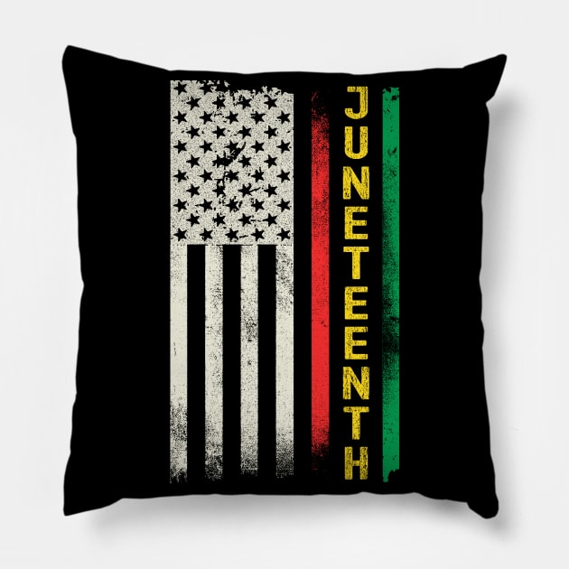 Juneteenth Freedom Day Flag Pillow by Etopix