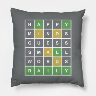 Happy Minds Guess Small Words Daily Pillow