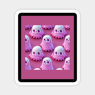 Pink Ghost Halloween Magnet