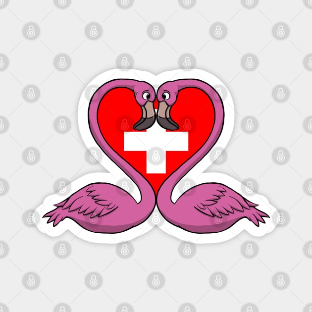 Flamingo Switzerland Magnet by RampArt