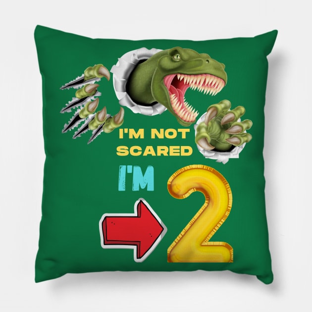 2nd Birthday Dinosaur Pillow by ALBOYZ