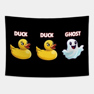 Funny Duck Ghost Pun Meme Men Women Funny Halloween Tapestry