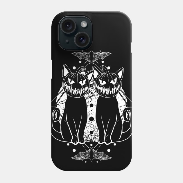 PUMPKATZ: Halloween pumpkin head cats! Phone Case by Von Kowen