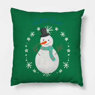 Let It Snow Snowman Pillow