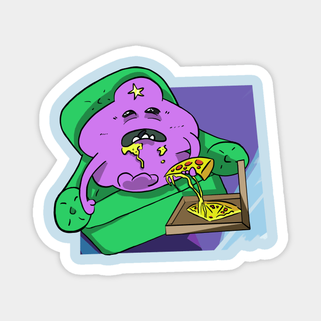 Too Much Pizza Magnet by LaKorMo