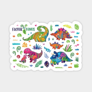 Floral Dinos Magnet