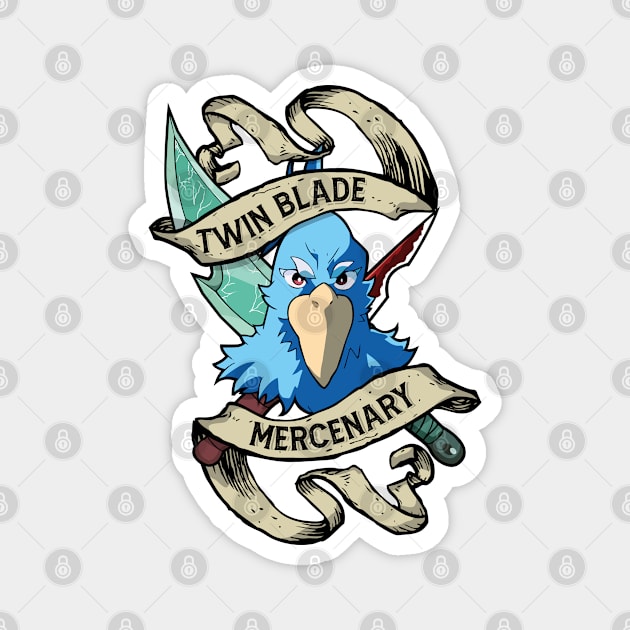 Twin Blade Mercenary Magnet by d4n13ldesigns