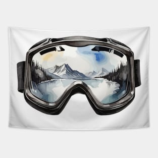 Skiing Goggles Tapestry