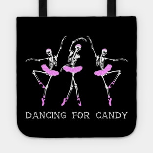 Ballet Dancing Skeleton Funny Halloween Costume Gift Tote