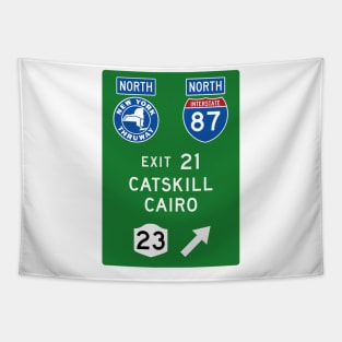 New York Thruway Northbound Exit 21: Catskill Cairo Route 23 Tapestry