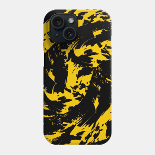 Black and Yellow Paint Splatter Graffiti Phone Case