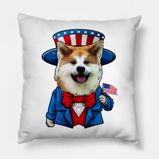 Fourth of July Akita Pillow