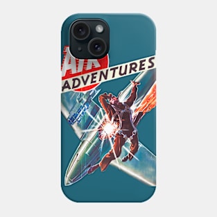 Air Adventures Comic Plane Skydiver Sky Explosion Retro Vintage Phone Case