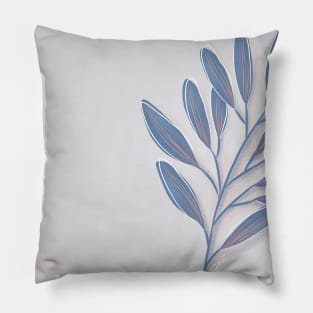 Blue leaf Pillow