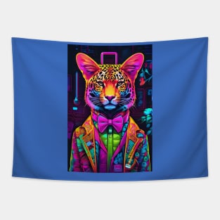 Neon surgeon cheetah Tapestry