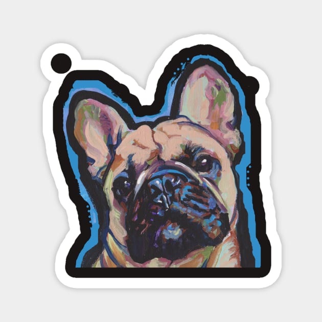 French Bulldog Dog Bright colorful pop dog art Magnet by bentnotbroken11