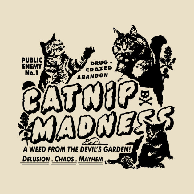 Catnip Madness Cute Cat by Frami Blair