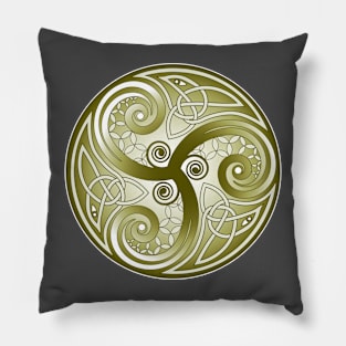 April Triskelion Gold Pillow