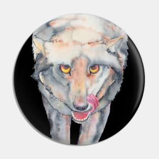 Big Bad Wolf Watercolour Pin