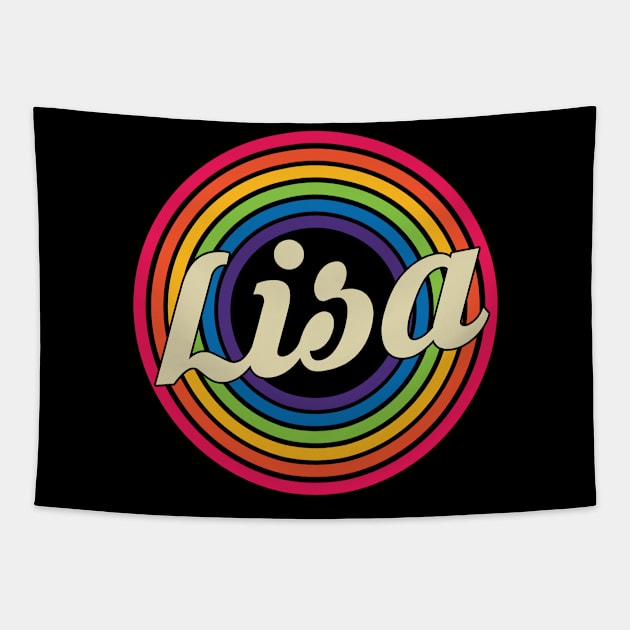 Lisa - Retro Rainbow Style Tapestry by MaydenArt