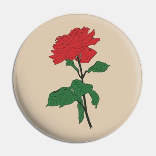 red rose Pin