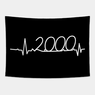 20th Birthday Gift 2000 Heartbeat Tapestry