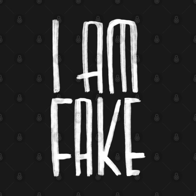 I am fake, funny sarcastic fake by badlydrawnbabe