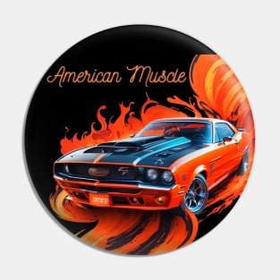 Fiery American Muscle Pin