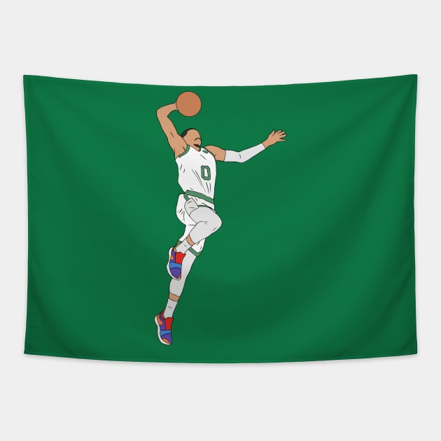 Jayson Tatum Slam Dunk Tapestry by rattraptees