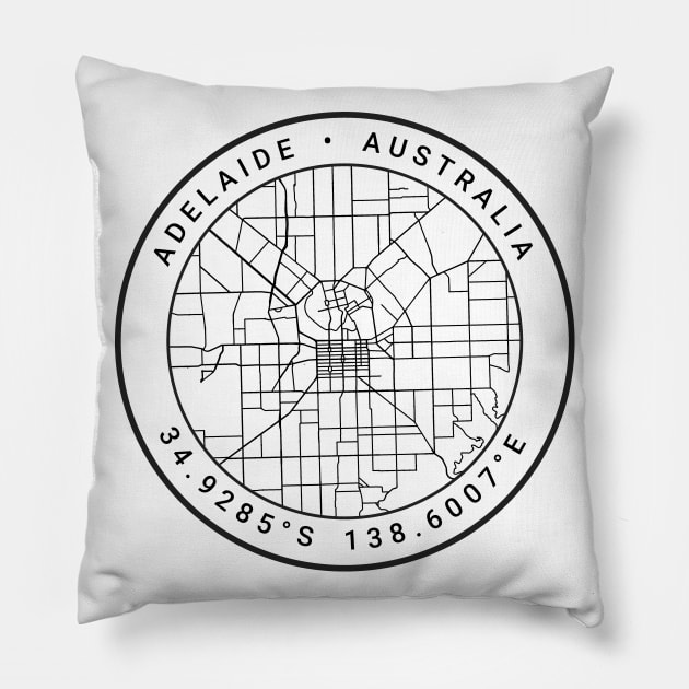 Adelaide Map Pillow by Ryan-Cox