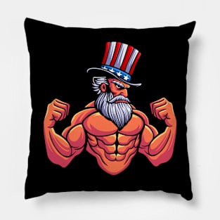 Muscular Uncle Sam Pillow