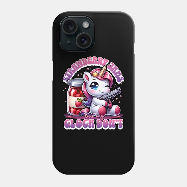 Strawberry Jams But My Glock Don't Phone Case by BankaiChu