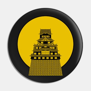 Himeji (Rising Sun) Castle Black and Gold Pin