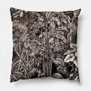 Vintage enchanted forest Pillow