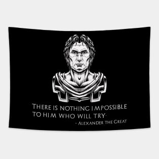 Inspiring Alexander The Great Quote - Ancient Greek History Tapestry