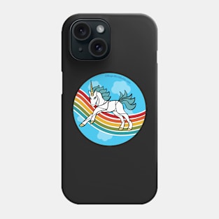 Rainbow Unicorn v5 — Dancing Uniquorn Illustration series Phone Case