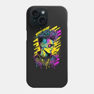 Neon Cyberpunk Hacker - V1.04 Phone Case