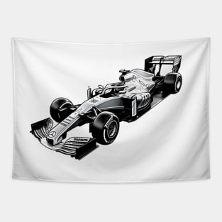 Formula 1 Car Silver Arrow Tapestry