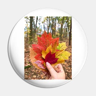 Orange and Red Fall Leaves in Maine Pin