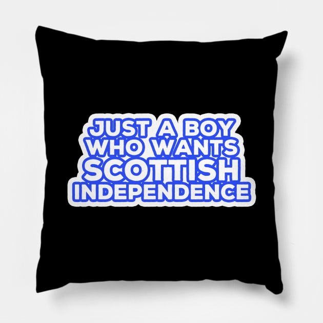 Just A Boy Who Wants Scottish Independence Pillow by LittleBoxOfLyrics